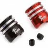 1UP Racing Heatsink Bullet Plug Grips (Black/Red) (Fits LowPro Bullet Plugs) -Helicopters Sales 1up190434