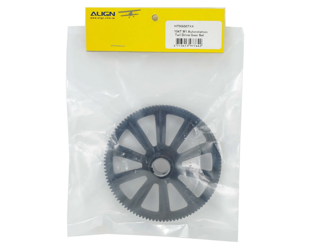 Align M1 Autorotation Tail Drive Gear Set (104T) 4 Align M1 Autorotation Tail Drive Gear Set (104T) - Image 2