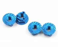 Avid RC Triad 4mm Light Weight Serrated Wheel Nut Set (4) (Blue)