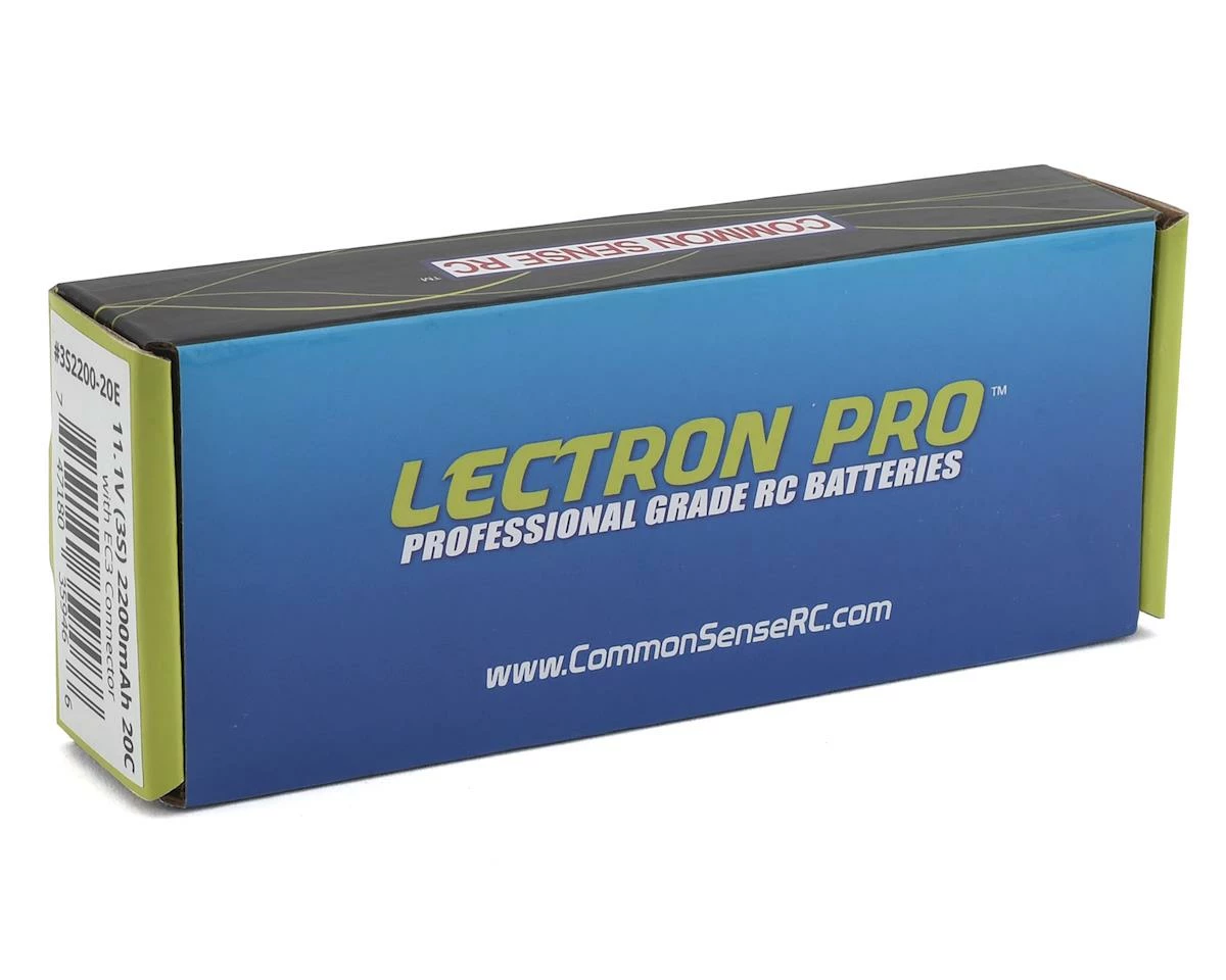 Common Sense RC Lectron Pro 3S 20C LiPo Battery w/EC3 (11.1V/2200mAh) 4 Common Sense RC Lectron Pro 3S 20C LiPo Battery w/EC3 (11.1V/2200mAh) - Image 2