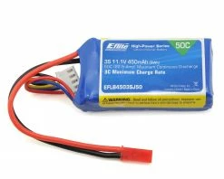 E-flite 450mAh 3S 11.1V 50C LiPo Connector w/JST Connector
