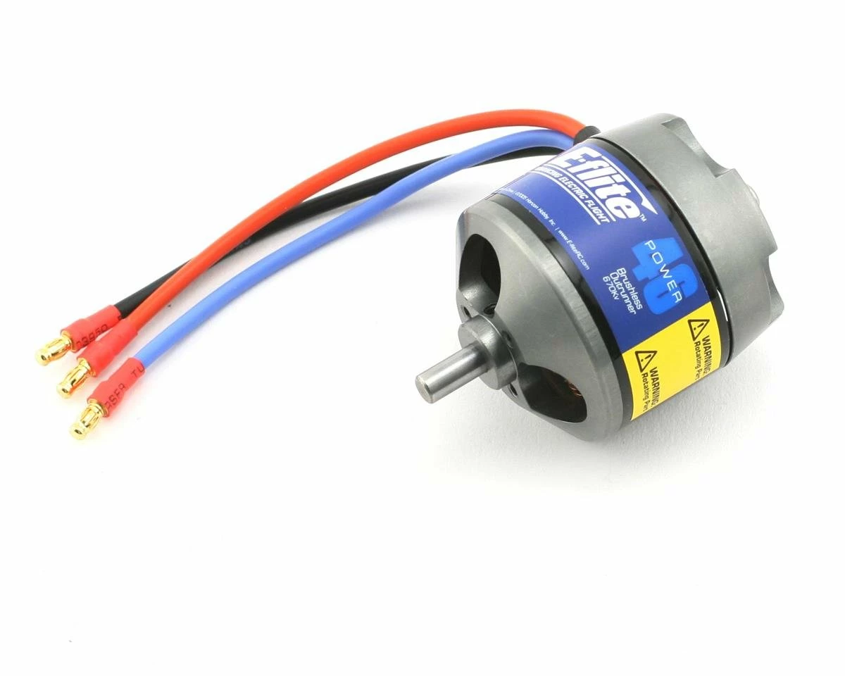 E-flite Power 46 Brushless Outrunner Motor, 670Kv: 3.5mm Bullet 3 E-flite Power 46 Brushless Outrunner Motor, 670Kv: 3.5mm Bullet