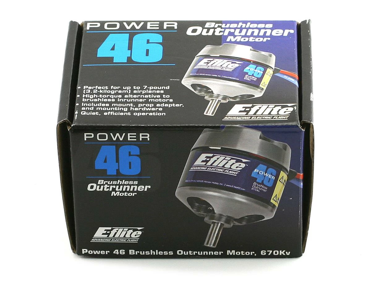 E-flite Power 46 Brushless Outrunner Motor, 670Kv: 3.5mm Bullet 5 E-flite Power 46 Brushless Outrunner Motor, 670Kv: 3.5mm Bullet - Image 3
