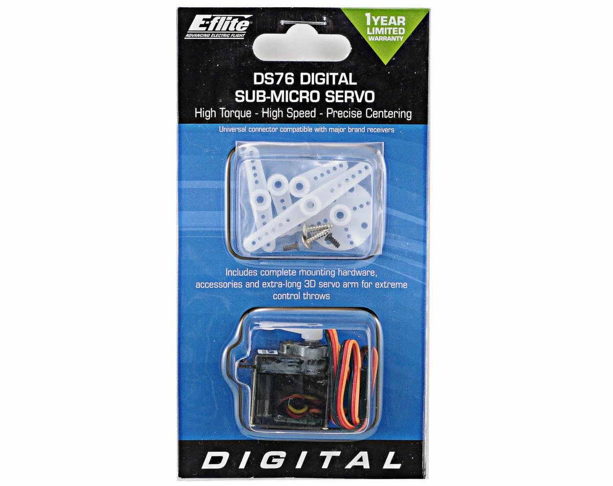 E-flite DS76 7.6-Gram Digital Sub-Micro Servo 5 E-flite DS76 7.6-Gram Digital Sub-Micro Servo - Image 3