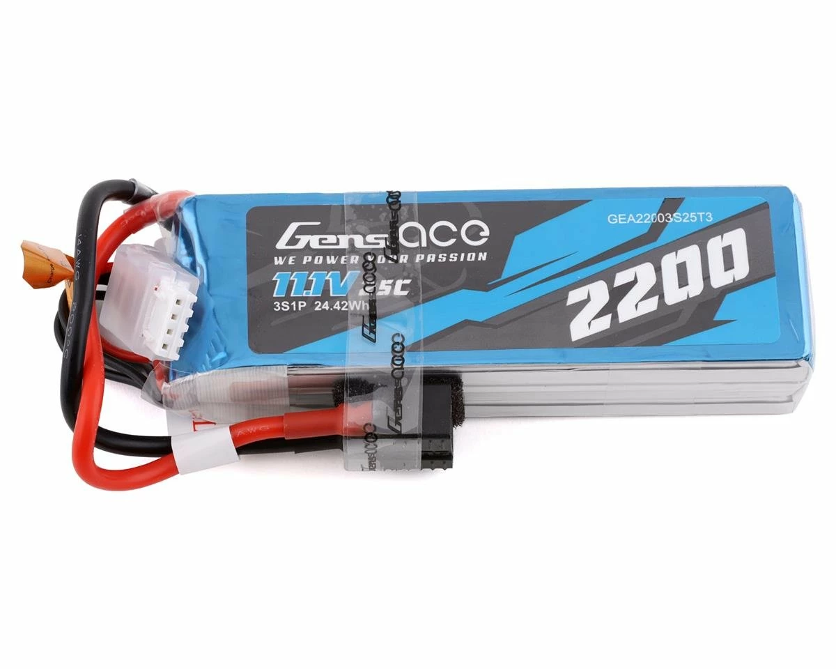 Gens Ace 3s LiPo Battery Pack 25C (11.1V/2200mAh) w/Universal Connector 3 Gens Ace 3s LiPo Battery Pack 25C (11.1V/2200mAh) w/Universal Connector