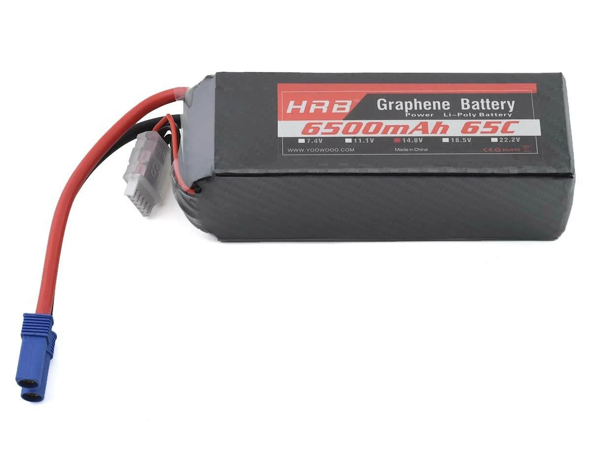 HRB 4S 65C Graphene LiPo Battery (14.8V/6500mAh) w/EC5 Connector 3 HRB 4S 65C Graphene LiPo Battery (14.8V/6500mAh) w/EC5 Connector