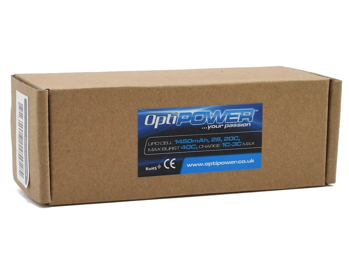 Optipower 2S 20C LiPo Receiver Battery (7.4V/1450mAh) 4 Optipower 2S 20C LiPo Receiver Battery (7.4V/1450mAh) - Image 2