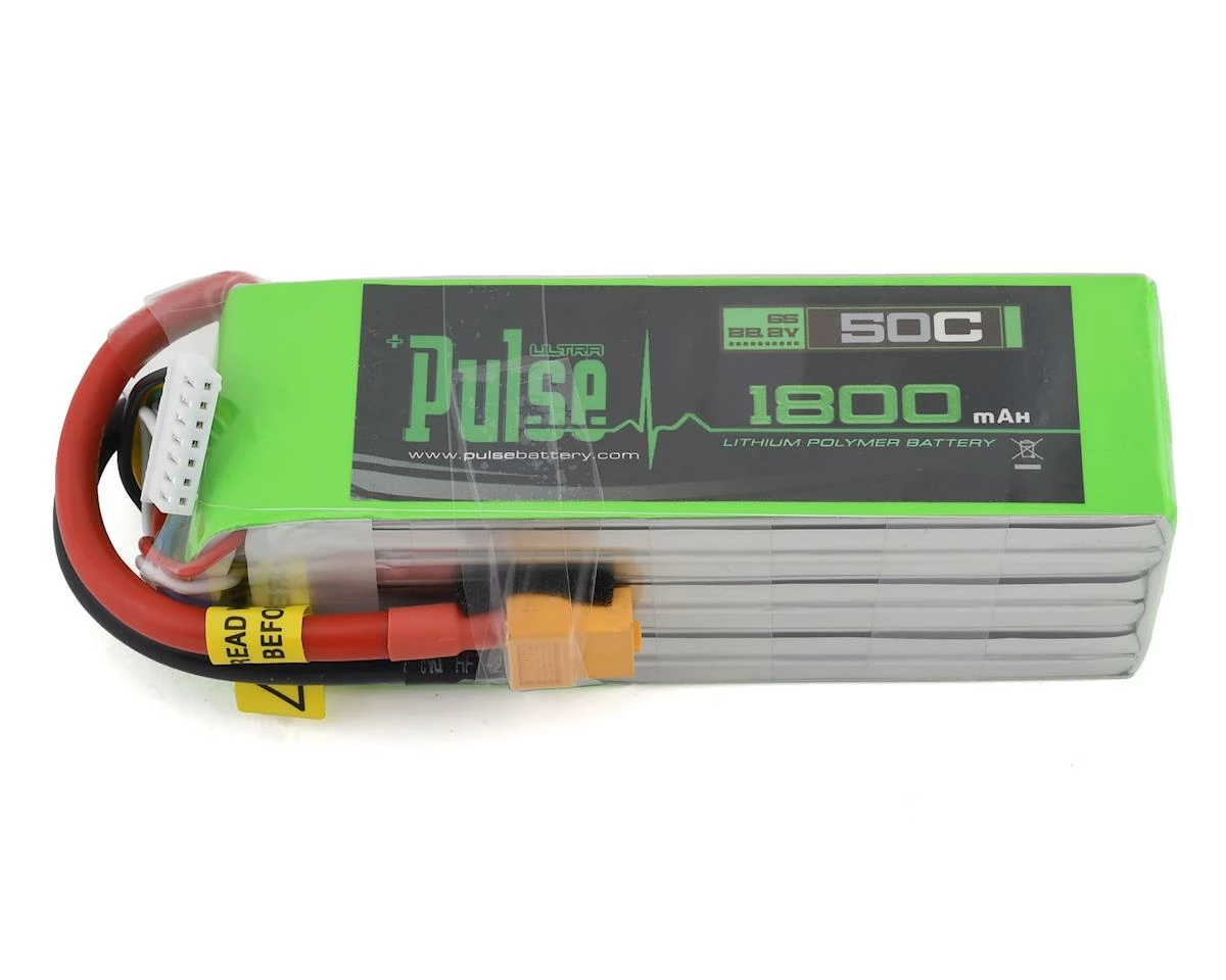 PULSE Ultra Power Series 6S LiPo Battery 50C (22.2V/1800mAh) w/XT60 Connector 3 PULSE Ultra Power Series 6S LiPo Battery 50C (22.2V/1800mAh) w/XT60 Connector