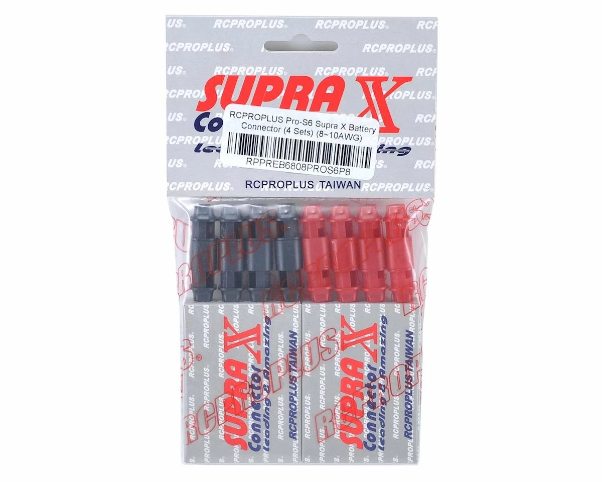 RCPROPLUS Pro-S6 Supra X Battery Connector (4 Sets) (8~10AWG) 4 RCPROPLUS Pro-S6 Supra X Battery Connector (4 Sets) (8~10AWG) - Image 2