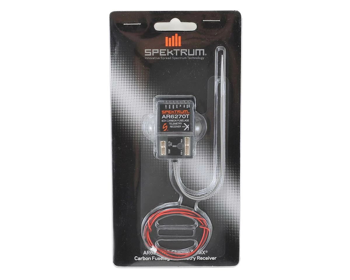 Spektrum RC AR6270T DSMX 6-Channel Carbon Fuse Telemetry Receiver 4 Spektrum RC AR6270T DSMX 6-Channel Carbon Fuse Telemetry Receiver - Image 2