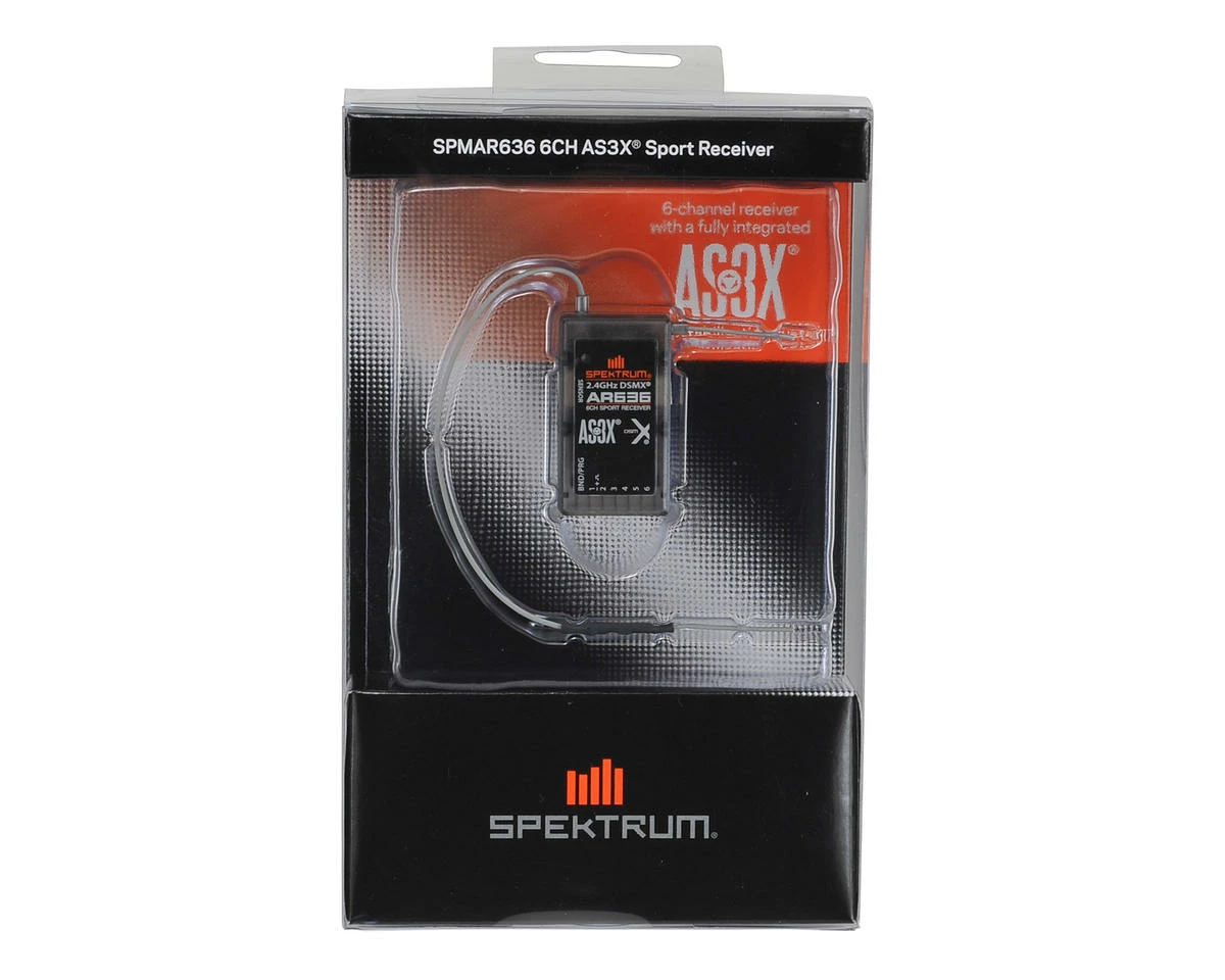 Spektrum RC AR636 6-Channel AS3X Sport Airplane Receiver 4 Spektrum RC AR636 6-Channel AS3X Sport Airplane Receiver - Image 2