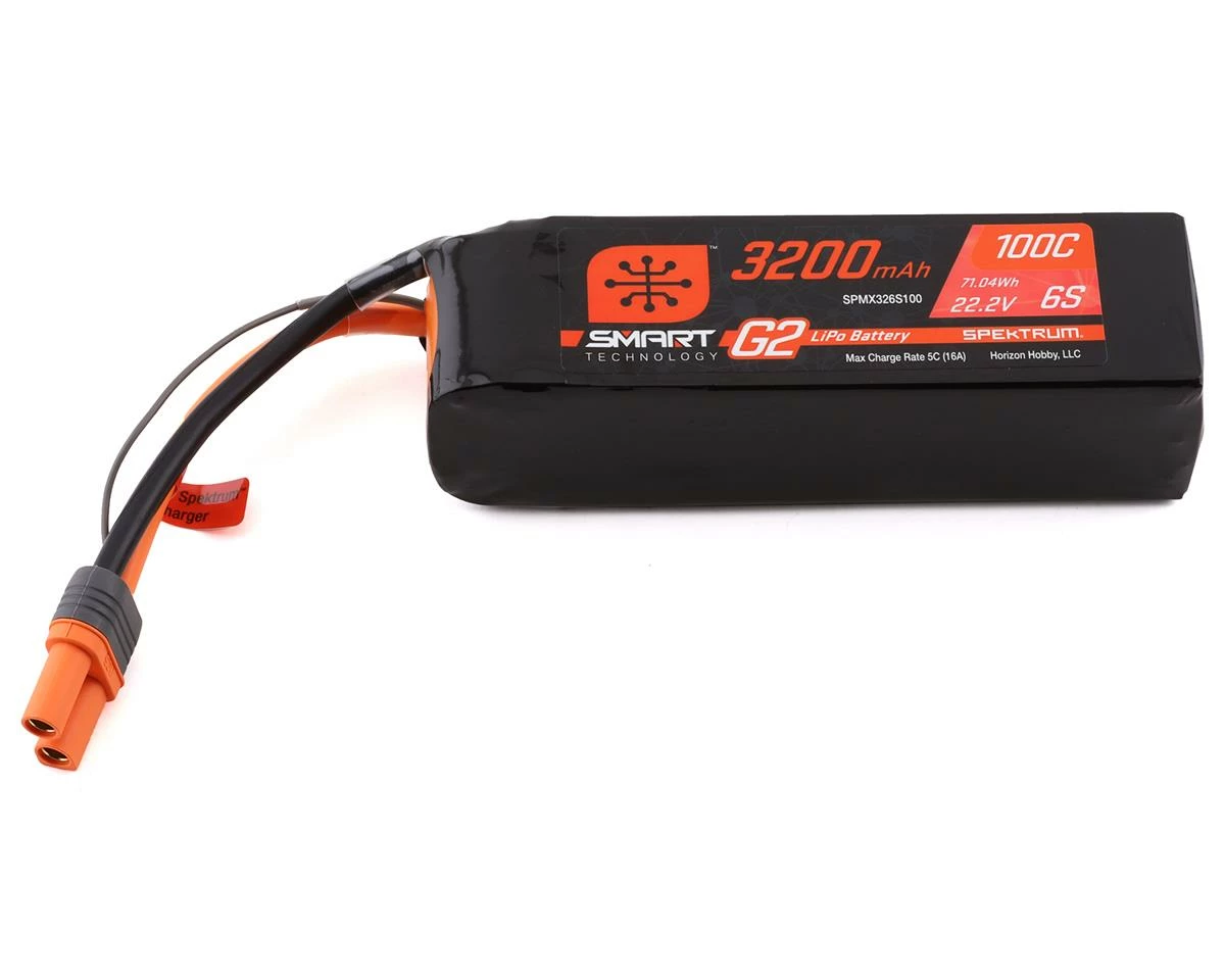 Spektrum RC 6S Smart G2 LiPo 100C Battery Pack (22.2V/3200mAh) w/IC5 Connector 3 Spektrum RC 6S Smart G2 LiPo 100C Battery Pack (22.2V/3200mAh) w/IC5 Connector