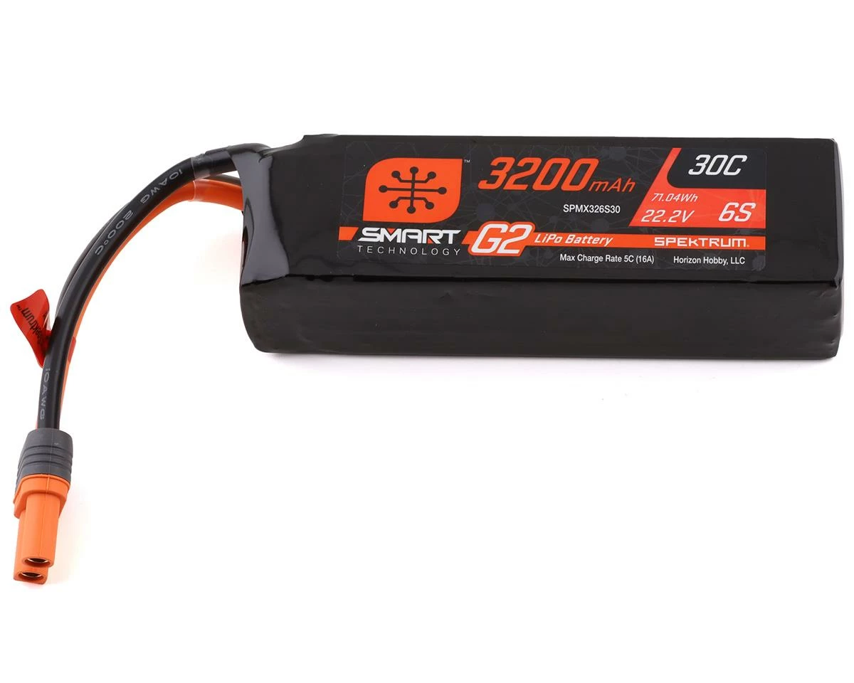 Spektrum RC 6S Smart G2 LiPo 30C Battery Pack (22.2V/3200mAh) w/IC5 Connector 3 Spektrum RC 6S Smart G2 LiPo 30C Battery Pack (22.2V/3200mAh) w/IC5 Connector