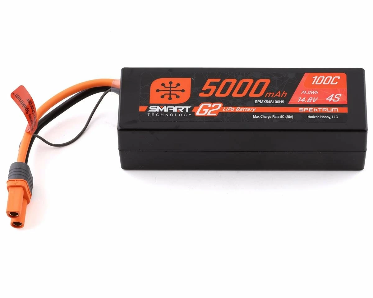 Spektrum RC 4S Smart G2 LiPo 100c Battery Pack (14.8V/5000mAh) w/IC5 Connector 3 Spektrum RC 4S Smart G2 LiPo 100c Battery Pack (14.8V/5000mAh) w/IC5 Connector