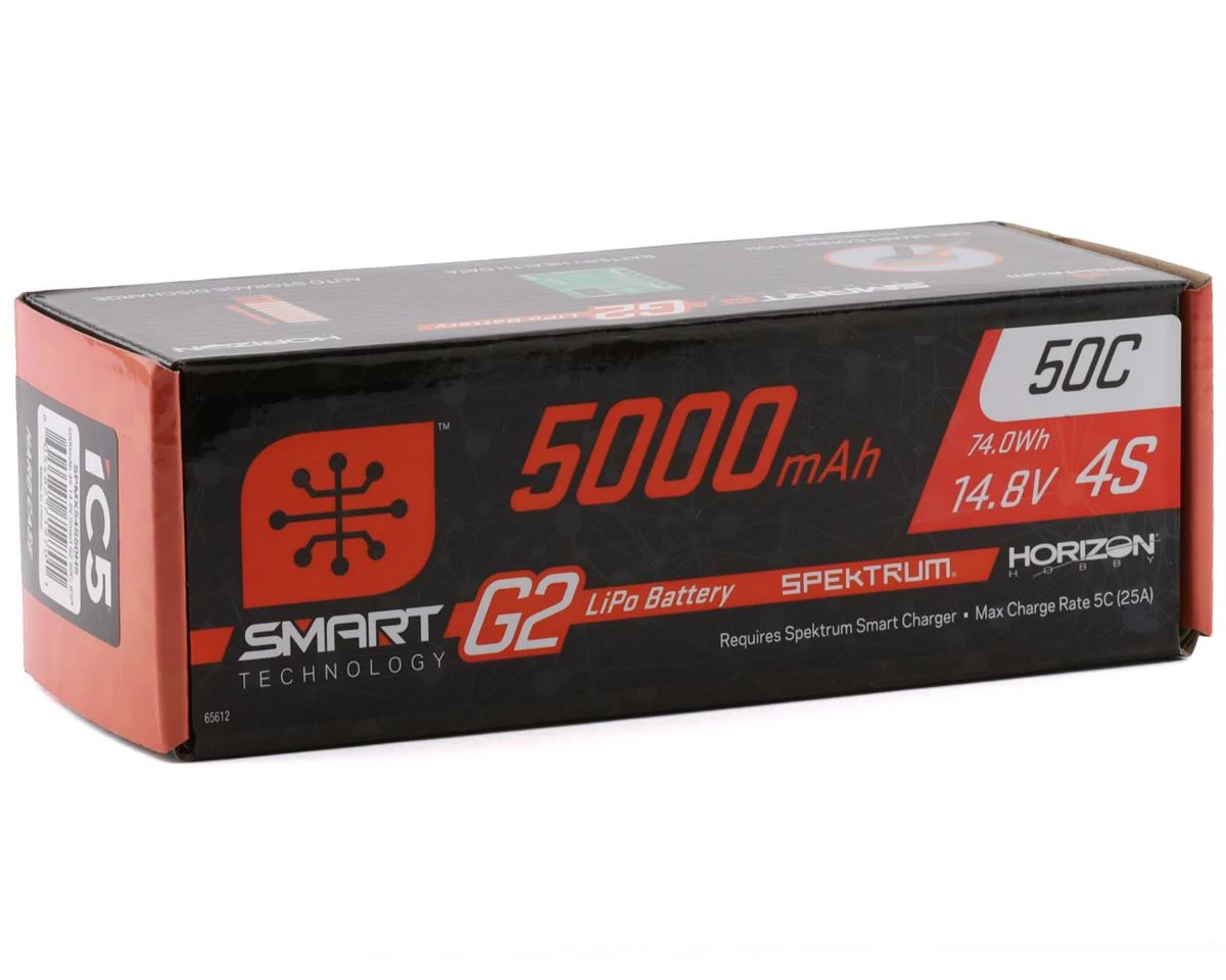 Spektrum RC 4S Smart G2 LiPo 50C Battery Pack (14.8V/5000mAh) w/IC5 Connector 4 Spektrum RC 4S Smart G2 LiPo 50C Battery Pack (14.8V/5000mAh) w/IC5 Connector - Image 2