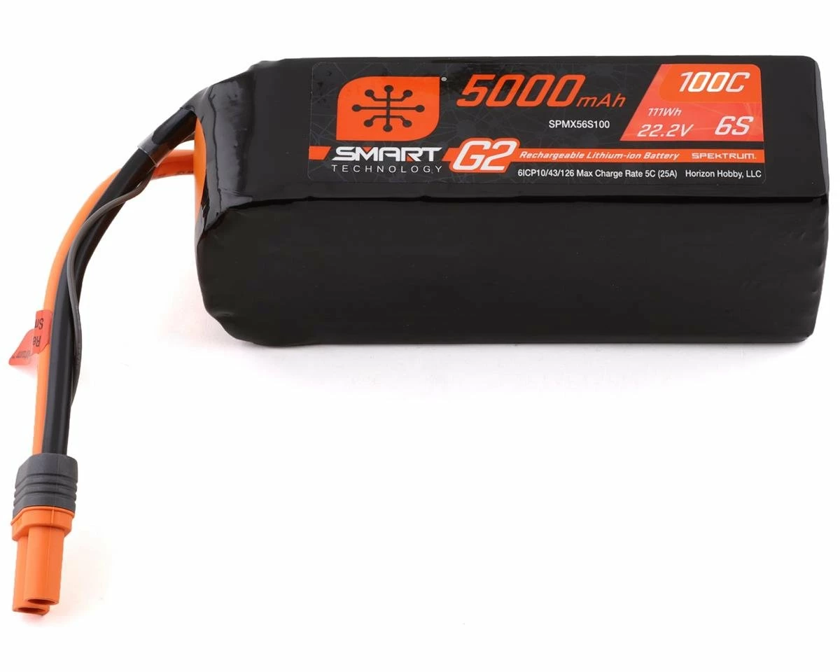 Spektrum RC 6S Smart G2 LiPo 100C Battery Pack (22.2V/5000mAh) w/IC5 Connector 3 Spektrum RC 6S Smart G2 LiPo 100C Battery Pack (22.2V/5000mAh) w/IC5 Connector