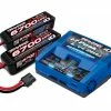 Traxxas EZ-Peak Live 4S "Completer Pack" Multi-Chemistry Battery Charger w/Two Power Cell 4S Batteries (6700mAh) -Helicopters Sales tra2997
