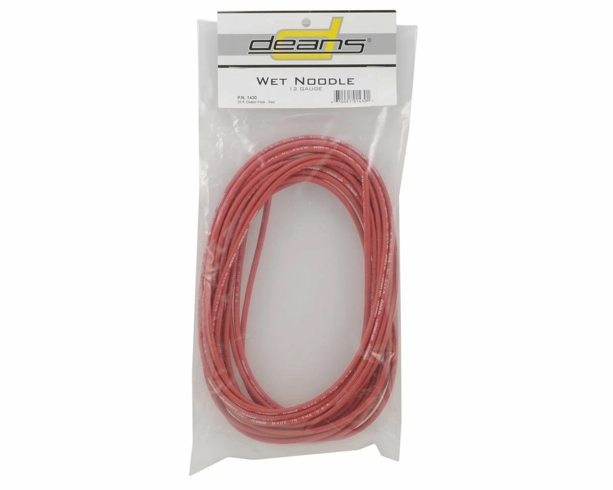 Deans Wet Noodle 12 Gauge - 25' (Red) 4 Deans Wet Noodle 12 Gauge - 25' (Red) - Image 2